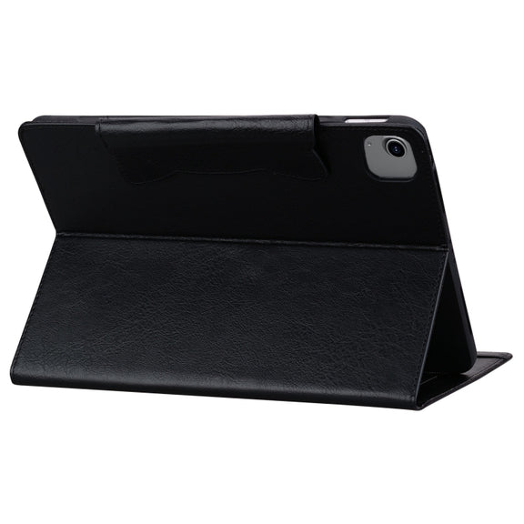 For iPad Air 11 2025 / 2024 / Air 5 / Air 4 Cat Buckle Leather Smart Tablet Case(Black)