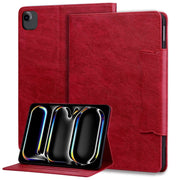 For iPad Air 11 2025 / 2024 / Air 5 / Air 4 Cat Buckle Leather Smart Tablet Case(Red)