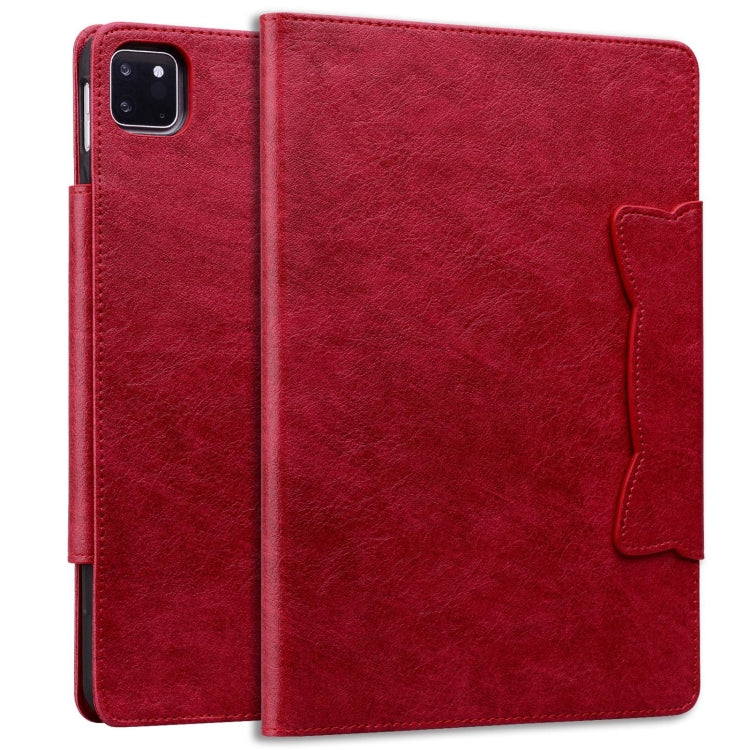 For iPad Pro 13 2024 Cat Buckle Leather Smart Tablet Case(Red) - free shipping - PMC TechLife - Order now!