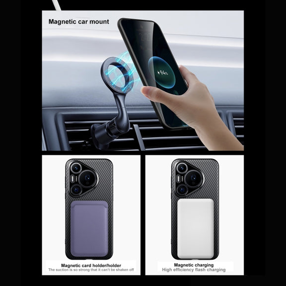 For Huawei Pura 70 SULADA 600D Kevlar Texture PC Shockproof Phone Case(Blue)