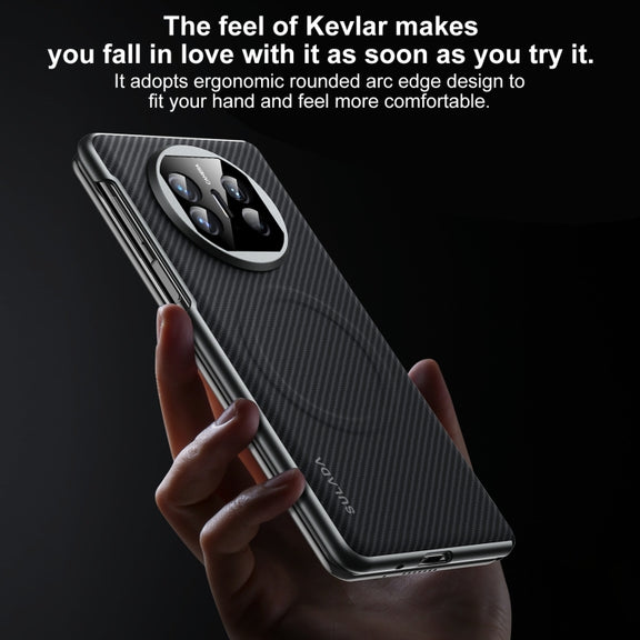 For Huawei Mate X3 SULADA 600D Kevlar Texture PC Shockproof Phone Case(Purple)