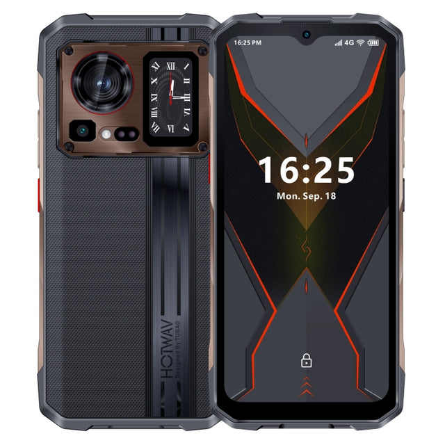 HOTWAV Cyber 15, 12GB+256GB, IP68/IP69K Rugged Phone, 6280mAh, 6.6 inch Android 13 MediaTek MT6789 Helio G99 Octa Core, Network: 4G, NFC, OTG(Brone Gold)
