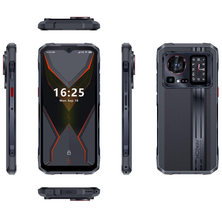 HOTWAV Cyber 15, 12GB+256GB, IP68/IP69K Rugged Phone, 6280mAh, 6.6 inch Android 13 MediaTek MT6789 Helio G99 Octa Core, Network: 4G, NFC, OTG(Knight Black) - free shipping - PMC Jewellery - Order now!