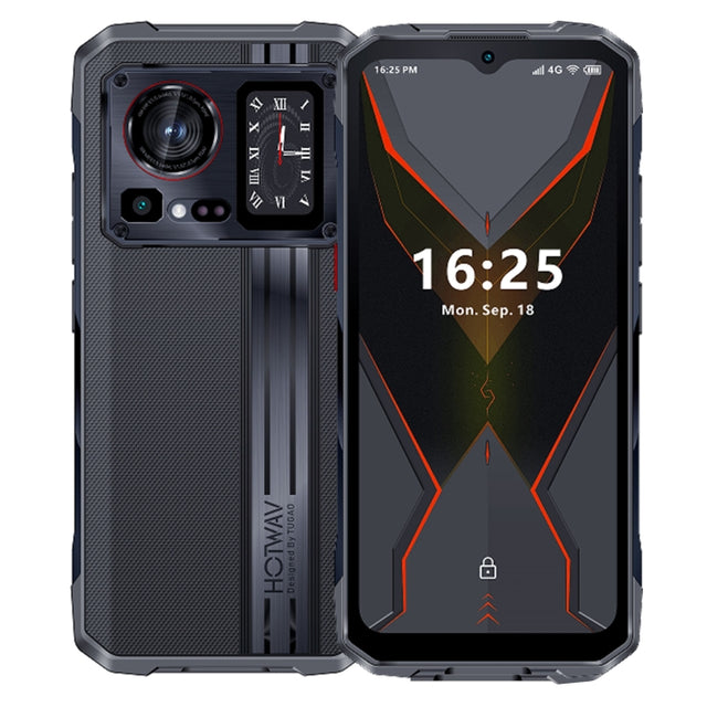 HOTWAV Cyber 15, 12GB+256GB, IP68/IP69K Rugged Phone, 6280mAh, 6.6 inch Android 13 MediaTek MT6789 Helio G99 Octa Core, Network: 4G, NFC, OTG(Knight Black)