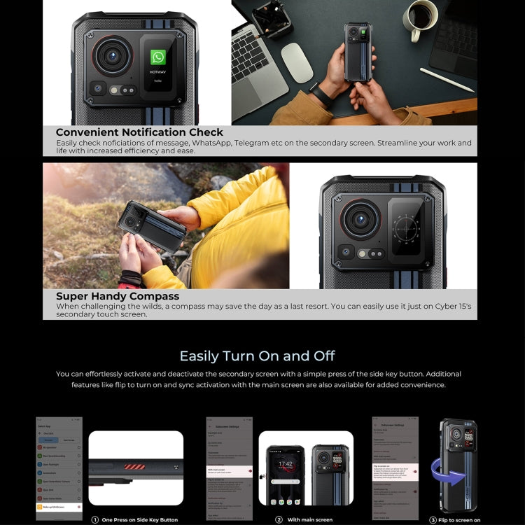 HOTWAV Cyber 15, 12GB+256GB, IP68/IP69K Rugged Phone, 6280mAh, 6.6 inch Android 13 MediaTek MT6789 Helio G99 Octa Core, Network: 4G, NFC, OTG(Knight Black) - free shipping - PMC Jewellery - Order now!