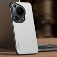 For Huawei Pura 70 Ultra SULADA Frameless Top Layer Cowhide Leather + PC Phone Case(White) - Huawei Cases by SULADA | Online Shopping South Africa | PMC TechLife | Buy Now Pay Later Mobicred