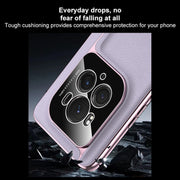 For Honor Magic6 SULADA Frameless Top Layer Cowhide Leather + PC Phone Case(Purple)