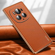 For Honor Magic6 Pro SULADA TPU + Litchi Texture Leather Phone Case(Orange)