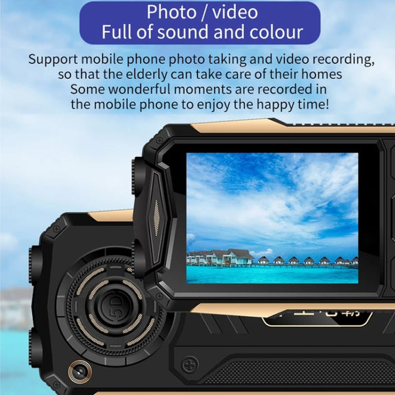 K1+ 4G Elder Rugged Phone, 2.6 inch, 1500mAh Battery, LED Flashlight, Network: 4G, Dual SIM, SOS, Plug:UK Plug(Black)