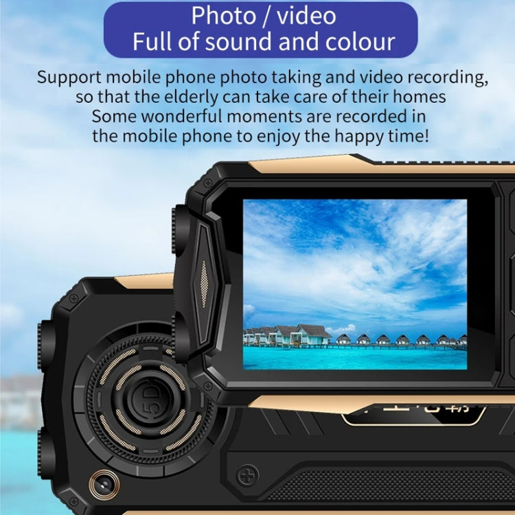 K1+ 4G Elder Rugged Phone, 2.6 inch, 1500mAh Battery, LED Flashlight, Network: 4G, Dual SIM, SOS, Plug:UK Plug(Black)