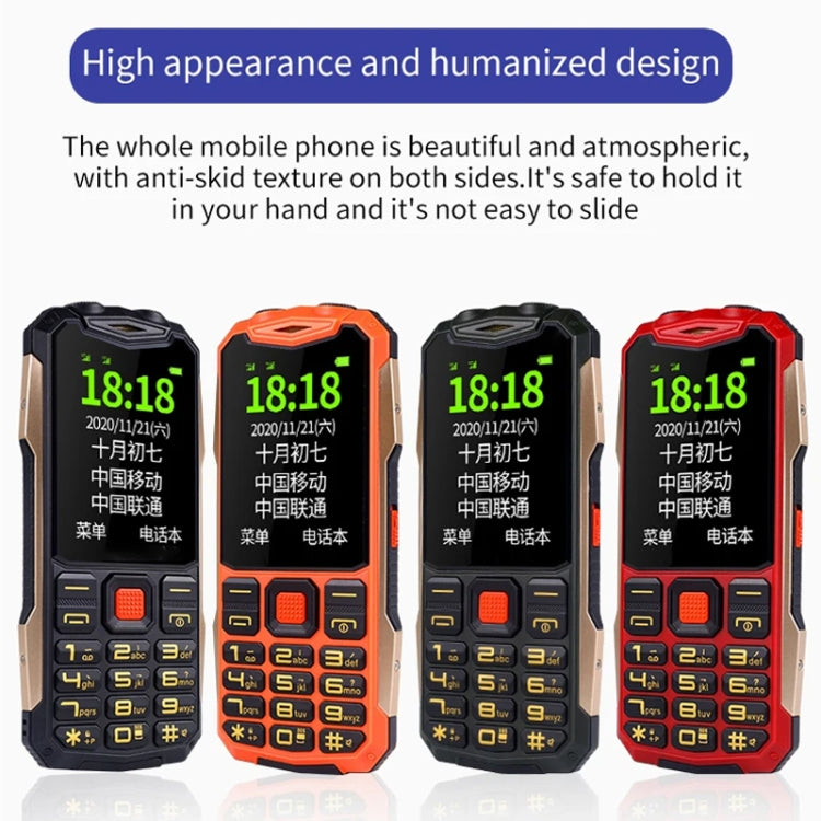 K1+ 4G Elder Rugged Phone, 2.6 inch, 1500mAh Battery, LED Flashlight, Network: 4G, Dual SIM, SOS, Plug:UK Plug(Orange)