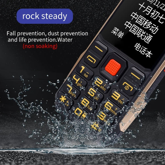 K1+ 4G Elder Rugged Phone, 2.6 inch, 1500mAh Battery, LED Flashlight, Network: 4G, Dual SIM, SOS, Plug:UK Plug(Orange)
