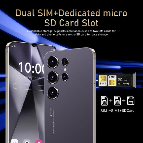 SDT89 / S24 Ultra, 2GB+16GB, 6.3 inch Screen, Face Identification, Android 10.0 MTK6737 Quad Core, Network: 4G, Dual SIM(Black)