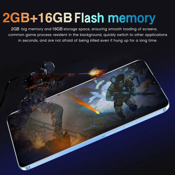 SDT90 / S25 Ultra, 2GB+16GB, 6.3 inch Screen, Face Identification, Android 10.0 MTK6737 Quad Core, Network: 4G, Dual SIM(Blue)