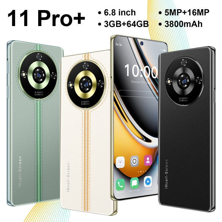 ZKV6 / 11 Pro+, 3GB+64GB, 6.8 inch Screen, Face Identification, Android 10.0 MTK6737 Quad Core, Network: 4G, OTG, Dual SIM(Gold)
