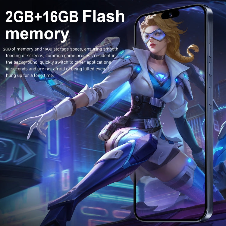 ZPT95 / i15 Pro Max, 2GB+16GB, 6.3 inch Screen, Face Identification, Android 8.1 SC7731 Quad Core, Network: 3G, Dual SIM(Grey)