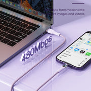 ROCK G20 1.5m 100W 3 in 1 USB-C / Type-C Fast Charging Data Cable(Purple)