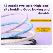 ROCK G20 1.5m 100W 3 in 1 USB-C / Type-C Fast Charging Data Cable(White)