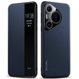 For Huawei Pura 70 SULADA Kevlar 600D Texture Smart Window Leather Phone Case(Blue) - free shipping - PMC Jewellery - Order now!