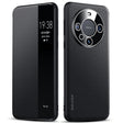 For Huawei Mate 60 SULADA Kevlar 600D Texture Smart Window Leather Phone Case(Black) - free shipping - PMC TechLife - Order now!