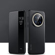 For Huawei Mate 70 SULADA Kevlar 600D Texture Smart Window Leather Phone Case(Black) - Huawei Cases by SULADA | Online Shopping South Africa | PMC TechLife | Buy Now Pay Later Mobicred