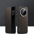 For Huawei Mate 70 SULADA Kevlar 600D Texture Smart Window Leather Phone Case(Brown) - free shipping - PMC TechLife - Order now!