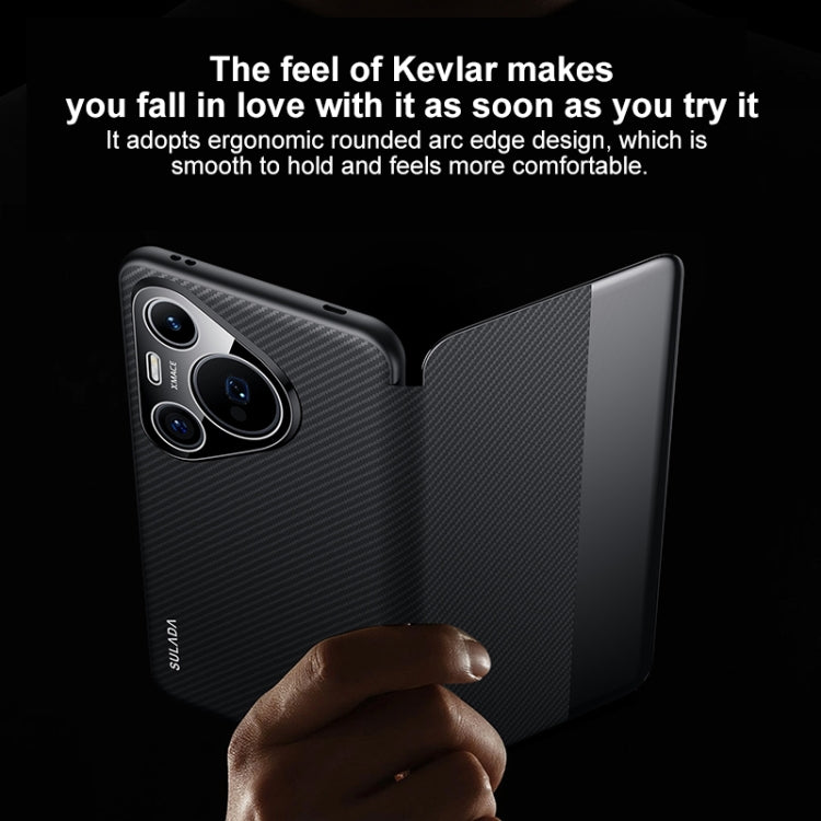 For Huawei Mate 70 SULADA Kevlar 600D Texture Smart Window Leather Phone Case(Brown) - free shipping - PMC TechLife - Order now!