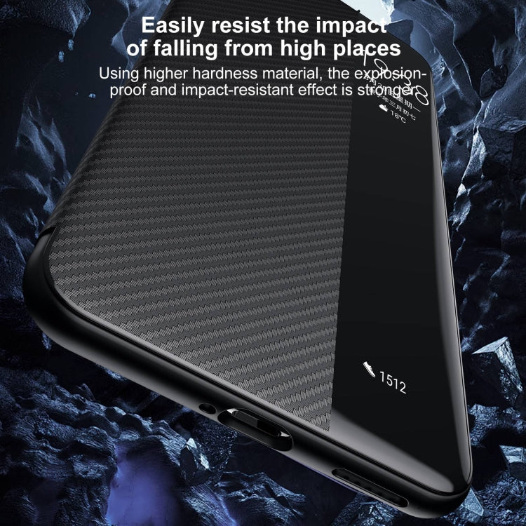 For Huawei Mate 70 SULADA Kevlar 600D Texture Smart Window Leather Phone Case(Black) - Huawei Cases by SULADA | Online Shopping South Africa | PMC TechLife | Buy Now Pay Later Mobicred