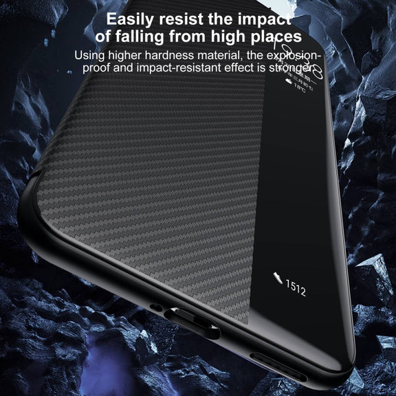 For Huawei Mate 60 Pro SULADA Kevlar 600D Texture Smart Window Leather Phone Case(Brown)