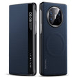 For Huawei Mate X5 SULADA Kevlar 600D Texture Smart Window Leather Phone Case(Blue) - Huawei Cases by SULADA | Online Shopping South Africa | PMC TechLife | Buy Now Pay Later Mobicred