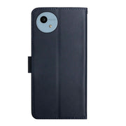 For Sharp Aquos Wish 4 Genuine Leather Fingerprint-proof Flip Phone Case(Blue)