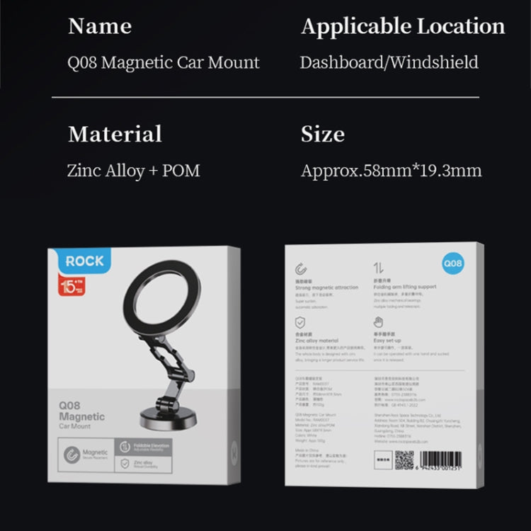 ROCK Q08 Car Magnetic Foldable Phone Holder(Black) - free shipping - PMC TechLife - Order now!