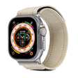 For Apple Watch Ultra 2 49mm Cowboy Nylon Hook and Loop Fastener Watch Band(Apricot) - Watch Bands by PMC TechLife | Online Shopping South Africa | PMC TechLife | Buy Now Pay Later Mobicred