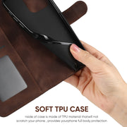 For Google Pixel 9 / 9 Pro Skin Feel Geometric Lines Leather Phone Case(Brown)
