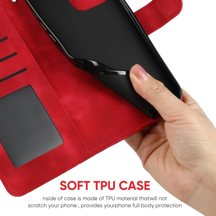 For Google Pixel 9 Pro XL Skin Feel Geometric Lines Leather Phone Case(Red)