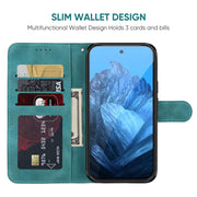 For Google Pixel 9 Pro XL Skin Feel Geometric Lines Leather Phone Case(Green)