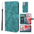 For Motorola Moto G Power 5G 2024 Skin Feel Geometric Lines Leather Phone Case(Green) - Motorola Cases by PMC Jewellery | Online Shopping South Africa | PMC Jewellery | Buy Now Pay Later Mobicred
