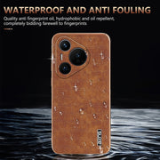 For Huawei Pura 70 AZNS Electroplated Frame Crocodile Texture Full Coverage Phone Case(Brown)