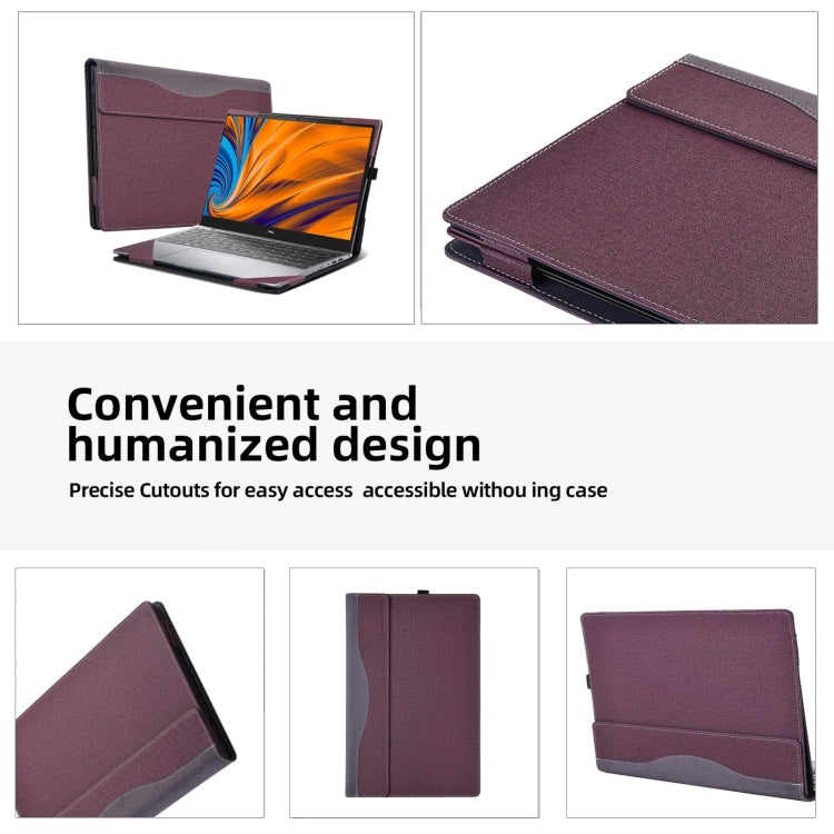 For Asus Zenbook 14X UX5401Z / UX5400 Leather Laptop Shockproof Protective Case(Wine Red) - Screen & Keyboard Cover by PMC Jewellery | Online Shopping South Africa | PMC Jewellery | Buy Now Pay Later Mobicred