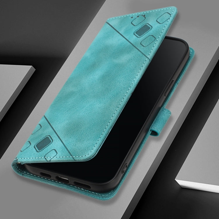 For Blackview Shark 8 Skin Feel Embossed Leather Phone Case(Green) - More Brand by PMC TechLife | Online Shopping South Africa | PMC TechLife | Buy Now Pay Later Mobicred
