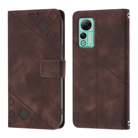 For Ulefone Note 14 Skin Feel Embossed Leather Phone Case(Brown)