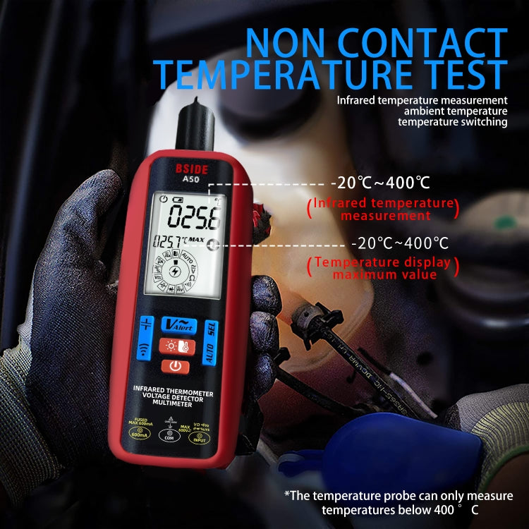 BSIDE A50 Infrared Temperature Test Digital Multimeter - free shipping - PMC Jewellery - Order now!