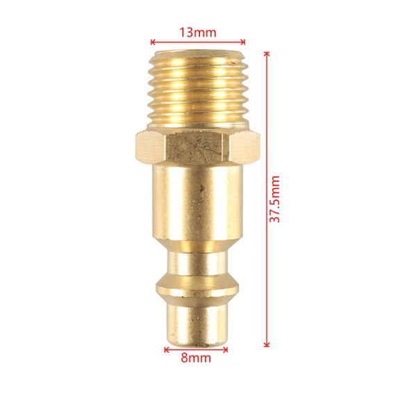 2pcs / Set Car 1/4NPT Brass American Style Pneumatic Chuck(Yellow)