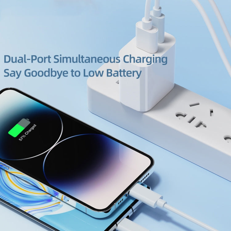 ROCK T43 PD 20W Dual Port USB-A+USB-C / Type-C Charger Adapter, Plug:EU Plug - free shipping - PMC TechLife - Order now!