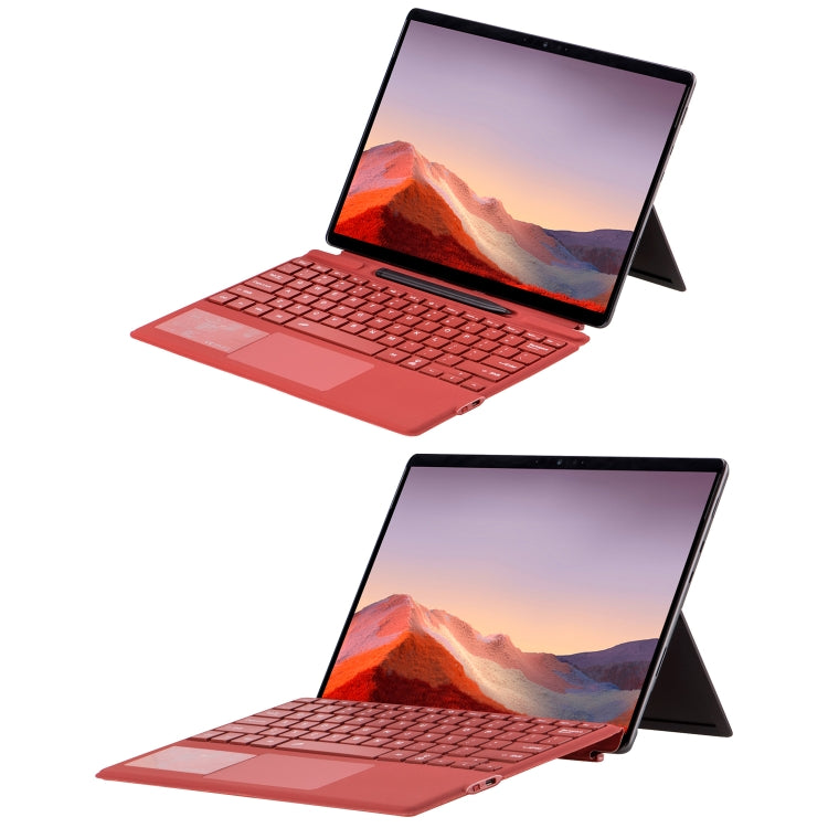 For Microsoft Surface Pro 10 / Pro 9 2089D Backlight Wireless Bluetooth Keyboard Leather Case with Touchpad(Wine Red) - Others Keyboard by PMC Jewellery | Online Shopping South Africa | PMC Jewellery | Buy Now Pay Later Mobicred