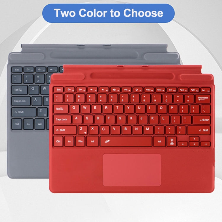For Microsoft Surface Pro 10 / Pro 9 2089D Backlight Wireless Bluetooth Keyboard Leather Case with Touchpad(Wine Red) - Others Keyboard by PMC Jewellery | Online Shopping South Africa | PMC Jewellery | Buy Now Pay Later Mobicred