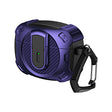 For AirPods Pro 2 Lock Shockproof Bluetooth Earphone Protective Case(Black Purple) - For AirPods Pro 2 by PMC Jewellery | Online Shopping South Africa | PMC Jewellery | Buy Now Pay Later Mobicred