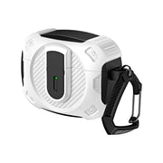 For AirPods Pro Lock Shockproof Bluetooth Earphone Protective Case(Black White)