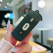For AirPods 2 / 1 3D Colorful Pattern Bluetooth Earphone Protective Case(Black Flower)