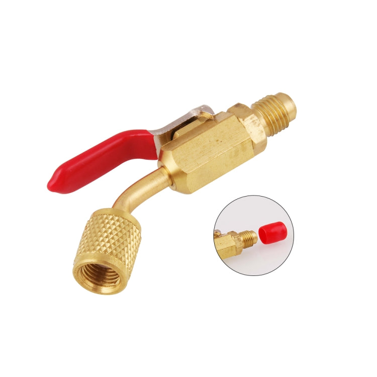 6 in 1 Car Air Conditioning Refrigerant Angled Compact Ball Valve for HVAC / AC Air Conditioning Maintenance - Air Conditioning System by PMC TechLife | Online Shopping South Africa | PMC TechLife | Buy Now Pay Later Mobicred